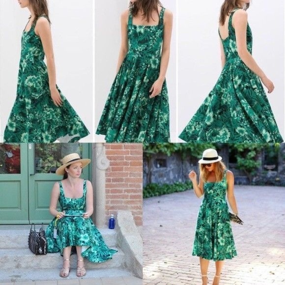 green leaf dress